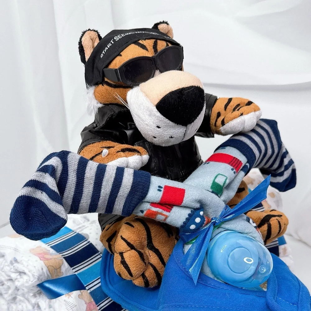 Motorcycle Diaper Cake, Boy Baby Shower Gift